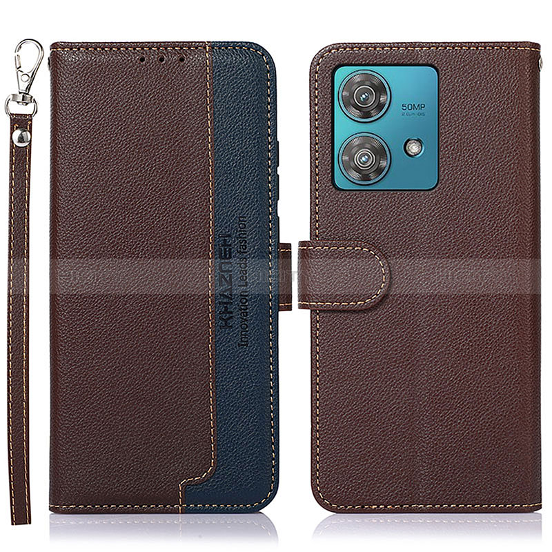 Coque Portefeuille Livre Cuir Etui Clapet A09D pour Motorola Moto Edge 40 Neo 5G Marron Plus