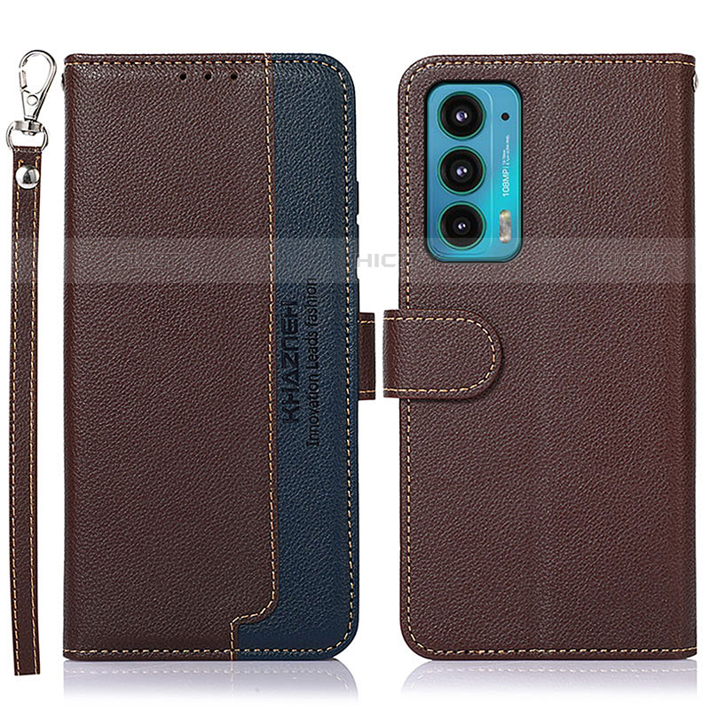 Coque Portefeuille Livre Cuir Etui Clapet A09D pour Motorola Moto Edge Lite 5G Marron Plus