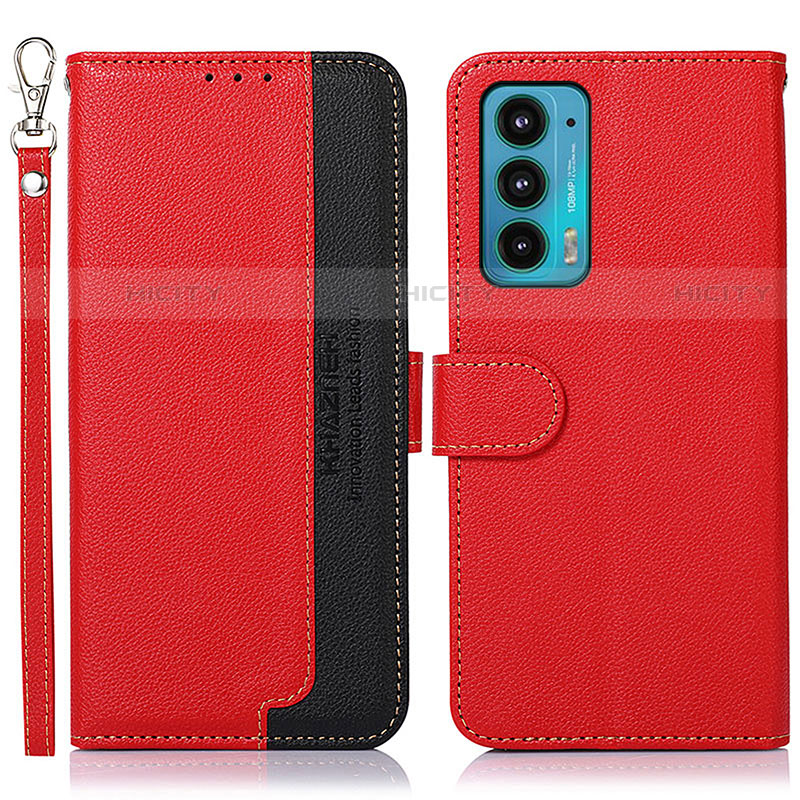 Coque Portefeuille Livre Cuir Etui Clapet A09D pour Motorola Moto Edge Lite 5G Rouge Plus