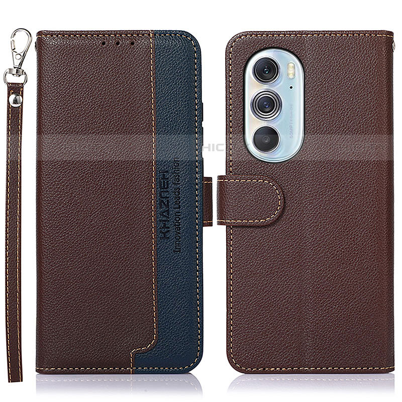 Coque Portefeuille Livre Cuir Etui Clapet A09D pour Motorola Moto Edge Plus (2022) 5G Marron Plus