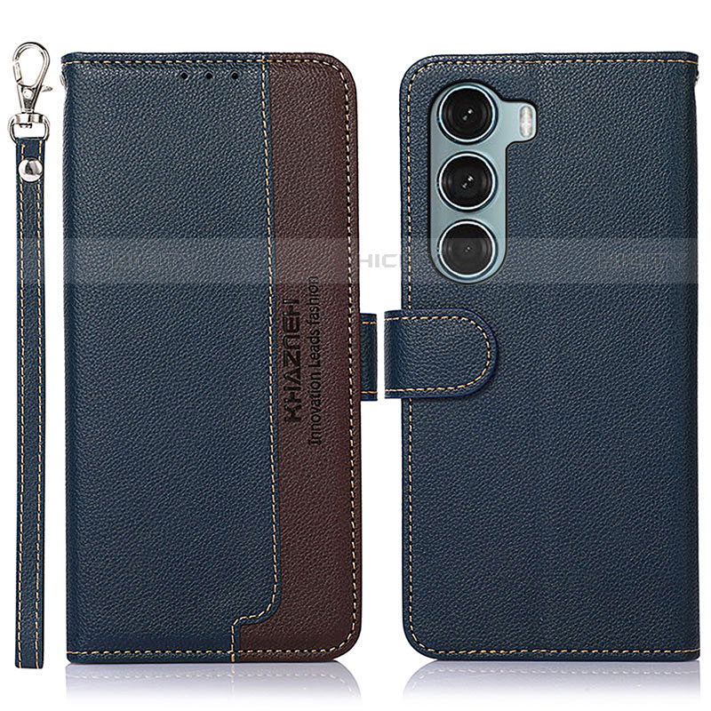 Coque Portefeuille Livre Cuir Etui Clapet A09D pour Motorola Moto Edge S30 5G Bleu Plus