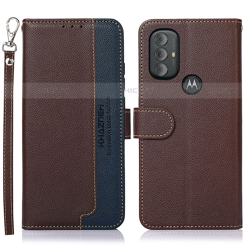 Coque Portefeuille Livre Cuir Etui Clapet A09D pour Motorola Moto G Play (2023) Marron Plus