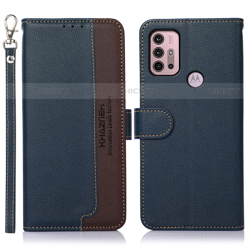 Coque Portefeuille Livre Cuir Etui Clapet A09D pour Motorola Moto G31 Bleu Plus