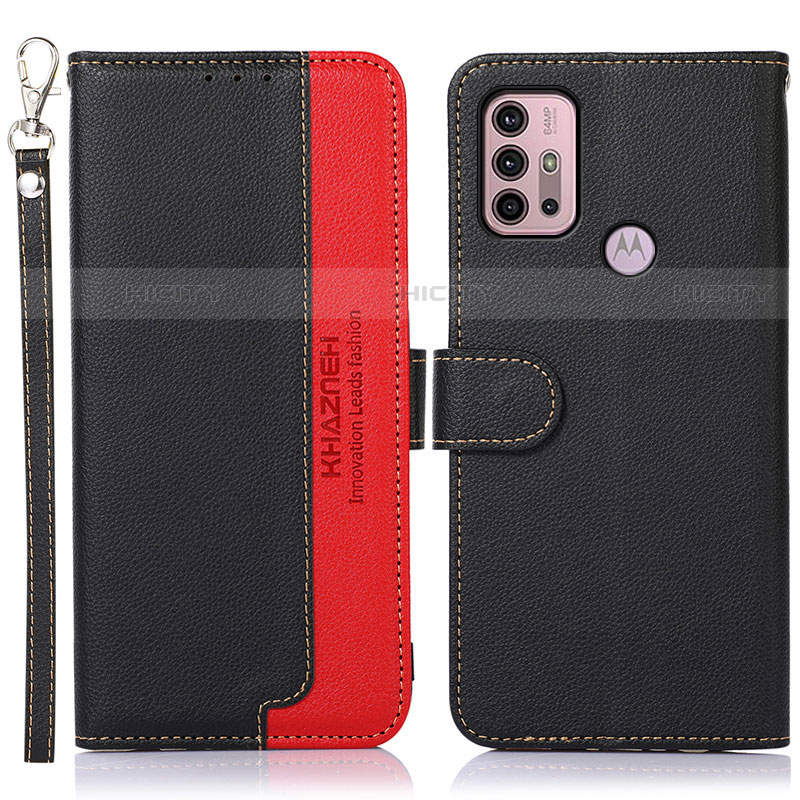 Coque Portefeuille Livre Cuir Etui Clapet A09D pour Motorola Moto G31 Noir Plus