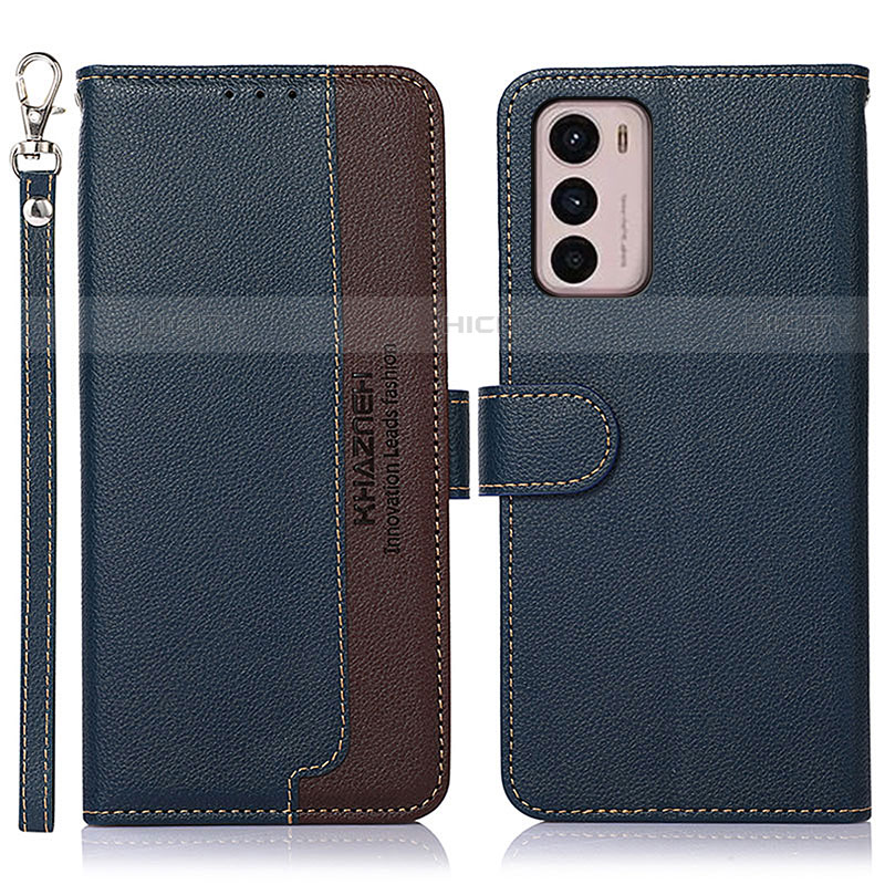 Coque Portefeuille Livre Cuir Etui Clapet A09D pour Motorola Moto G42 Bleu Plus