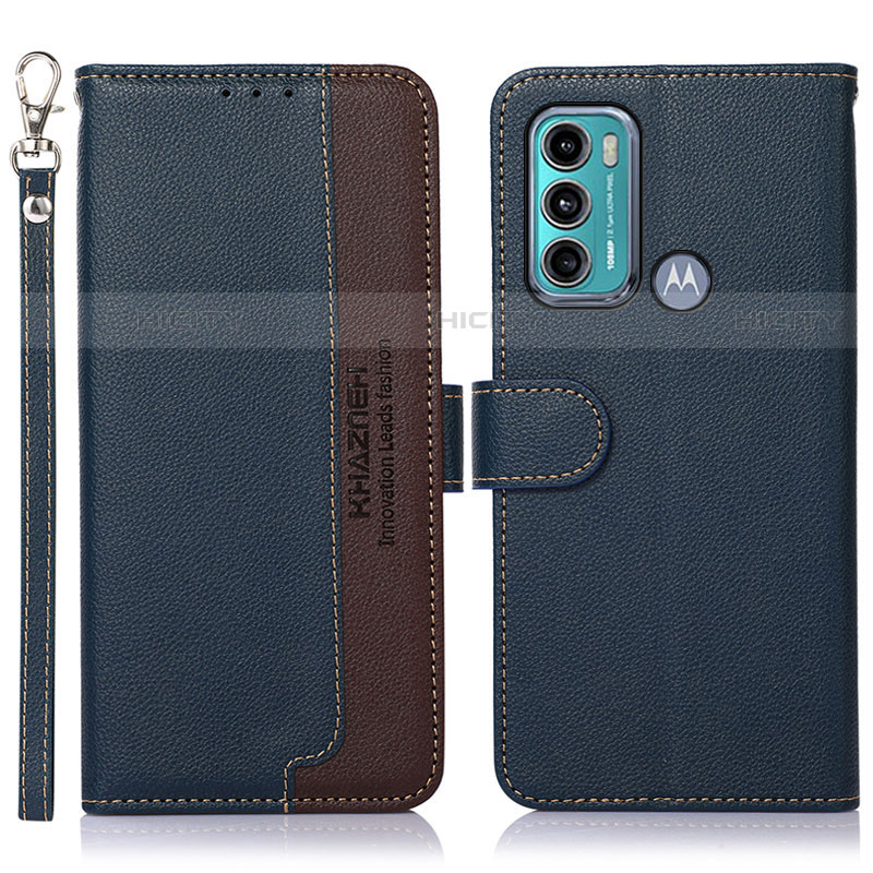 Coque Portefeuille Livre Cuir Etui Clapet A09D pour Motorola Moto G60 Bleu Plus