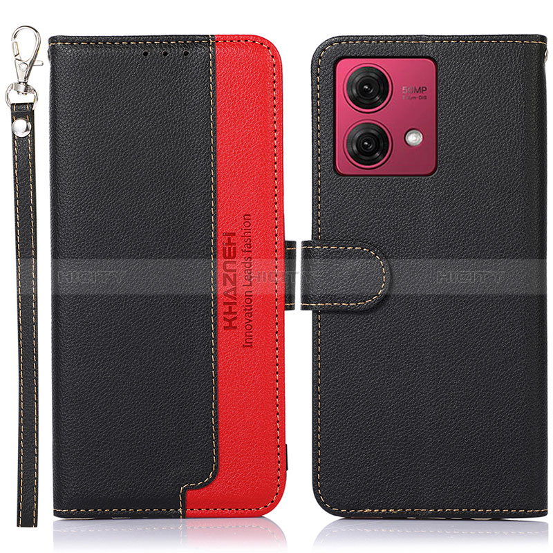 Coque Portefeuille Livre Cuir Etui Clapet A09D pour Motorola Moto G84 5G Noir Plus