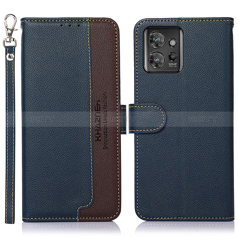 Coque Portefeuille Livre Cuir Etui Clapet A09D pour Motorola ThinkPhone 5G Bleu Plus