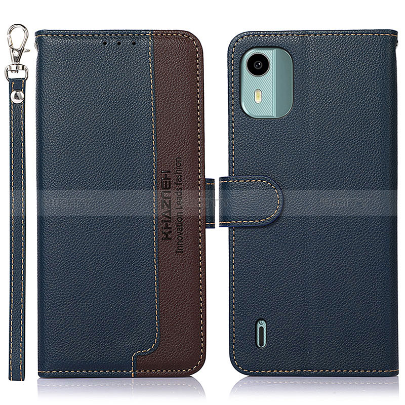 Coque Portefeuille Livre Cuir Etui Clapet A09D pour Nokia C12 Plus Bleu Plus