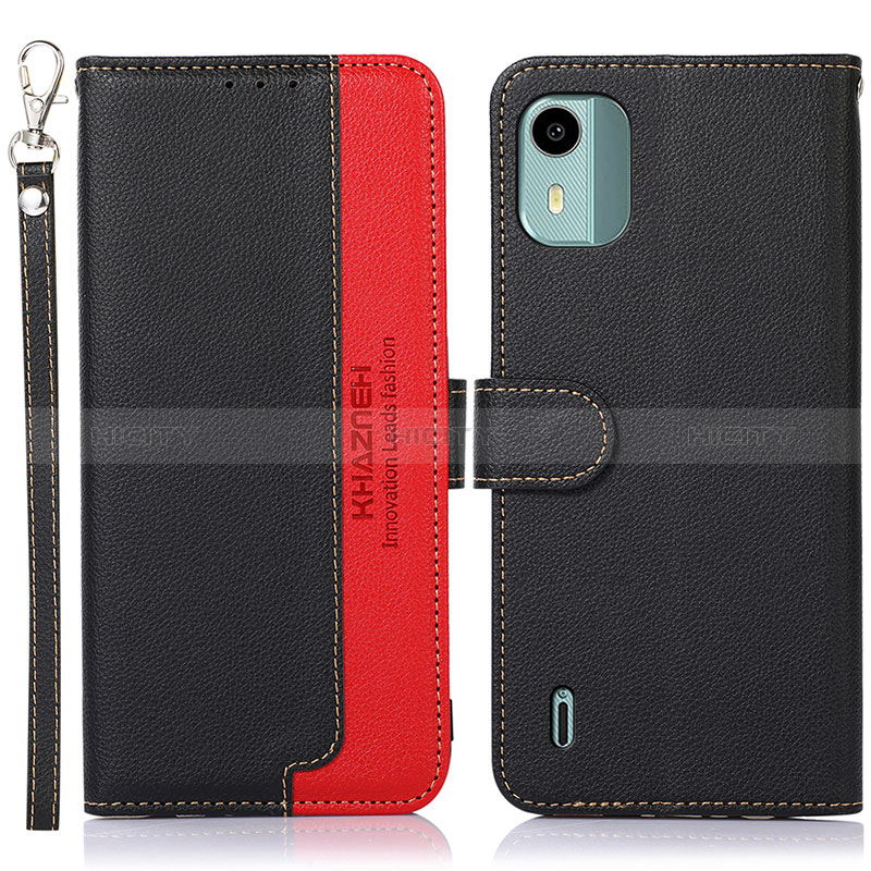 Coque Portefeuille Livre Cuir Etui Clapet A09D pour Nokia C12 Plus Noir Plus