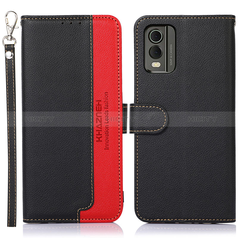 Coque Portefeuille Livre Cuir Etui Clapet A09D pour Nokia C210 Noir Plus