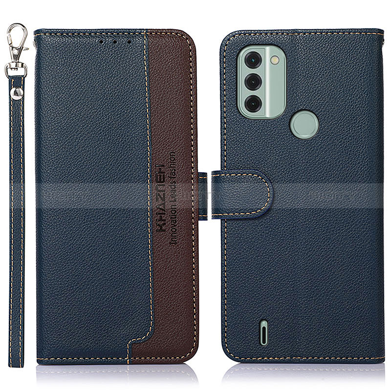 Coque Portefeuille Livre Cuir Etui Clapet A09D pour Nokia C31 Bleu Plus