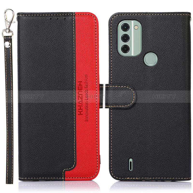 Coque Portefeuille Livre Cuir Etui Clapet A09D pour Nokia C31 Noir Plus