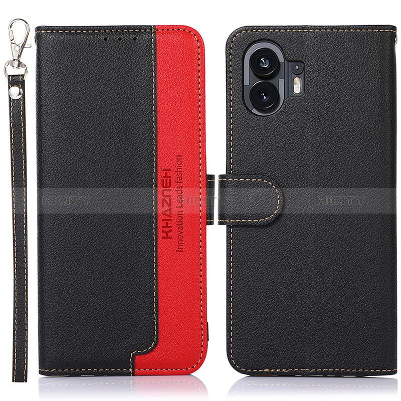 Coque Portefeuille Livre Cuir Etui Clapet A09D pour Nothing Phone 2 Noir Plus