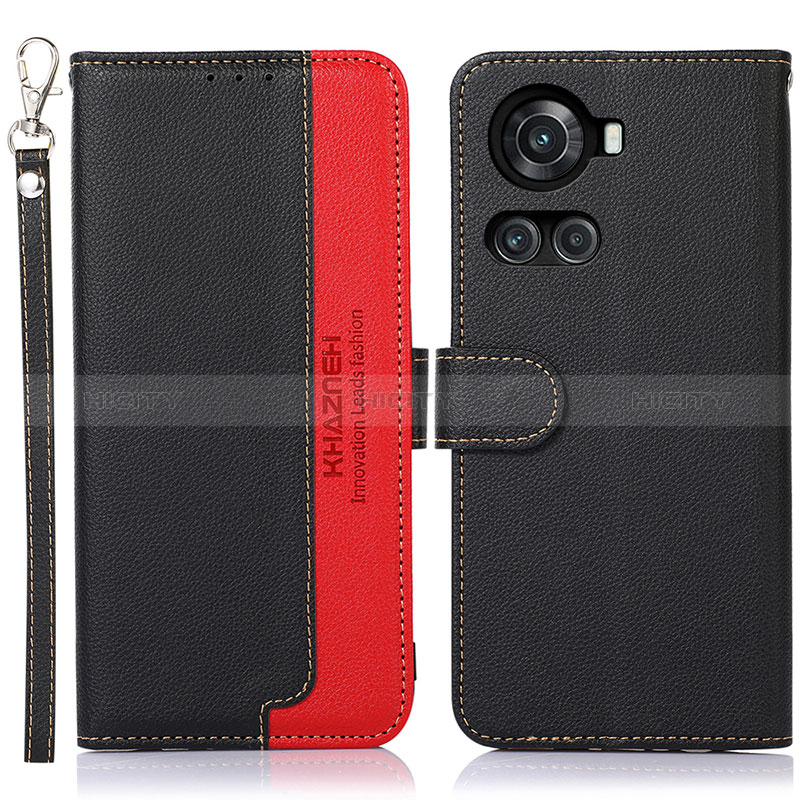 Coque Portefeuille Livre Cuir Etui Clapet A09D pour OnePlus 10R 5G Noir Plus