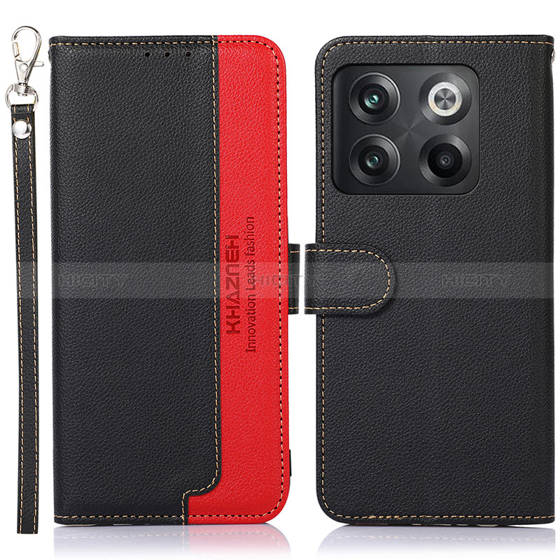 Coque Portefeuille Livre Cuir Etui Clapet A09D pour OnePlus 10T 5G Noir Plus