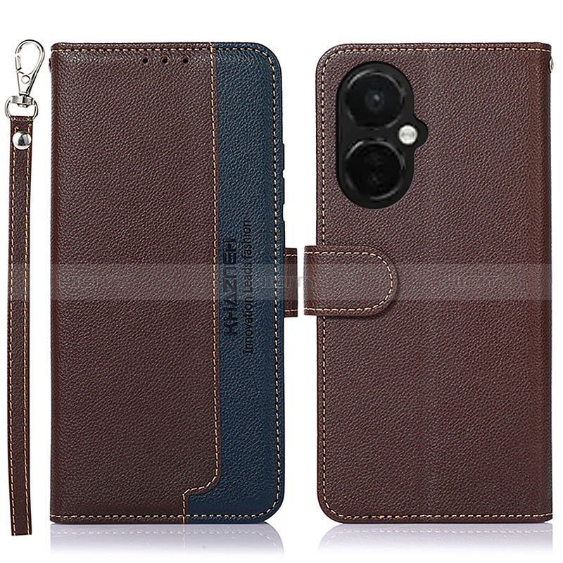 Coque Portefeuille Livre Cuir Etui Clapet A09D pour OnePlus Nord CE 3 5G Marron Plus