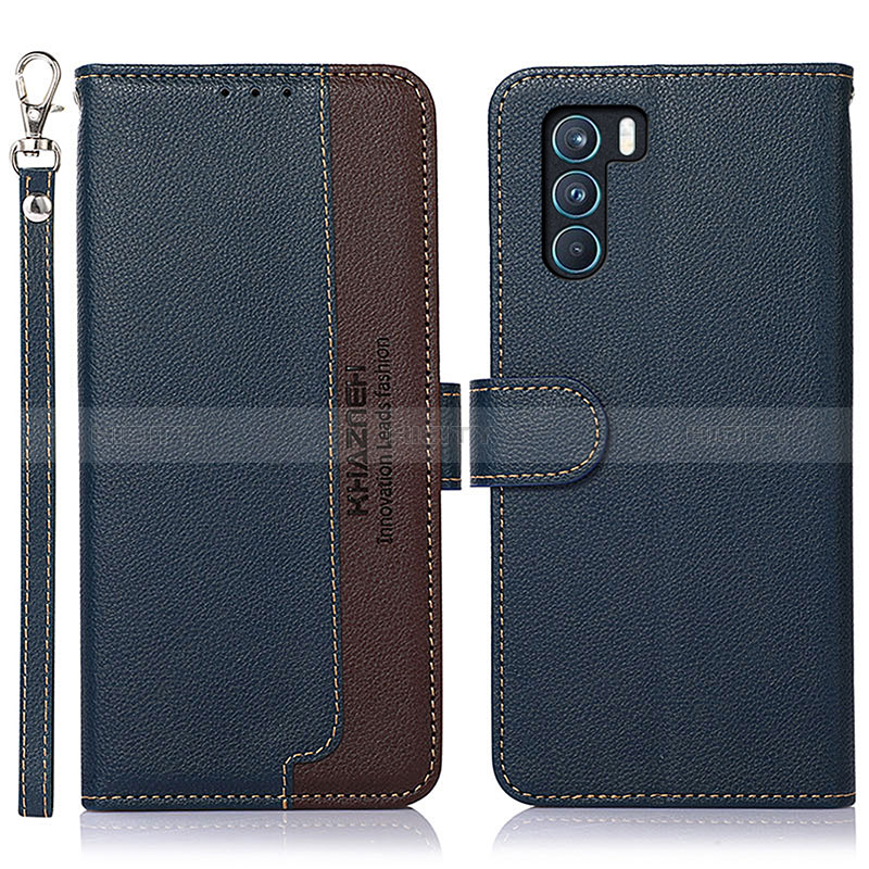 Coque Portefeuille Livre Cuir Etui Clapet A09D pour Oppo K9 Pro 5G Bleu Plus