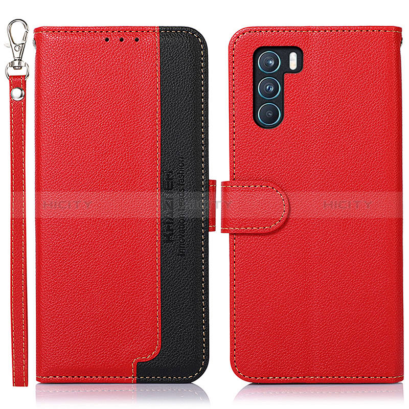 Coque Portefeuille Livre Cuir Etui Clapet A09D pour Oppo K9 Pro 5G Rouge Plus