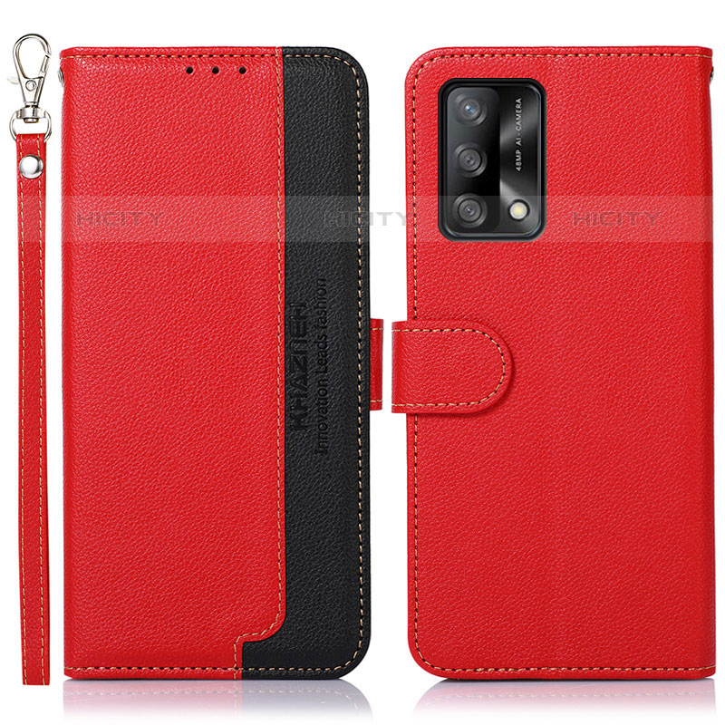 Coque Portefeuille Livre Cuir Etui Clapet A09D pour Oppo Reno6 Lite Rouge Plus