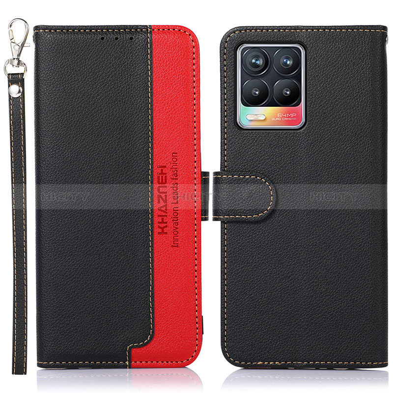 Coque Portefeuille Livre Cuir Etui Clapet A09D pour Realme 8 4G Noir Plus