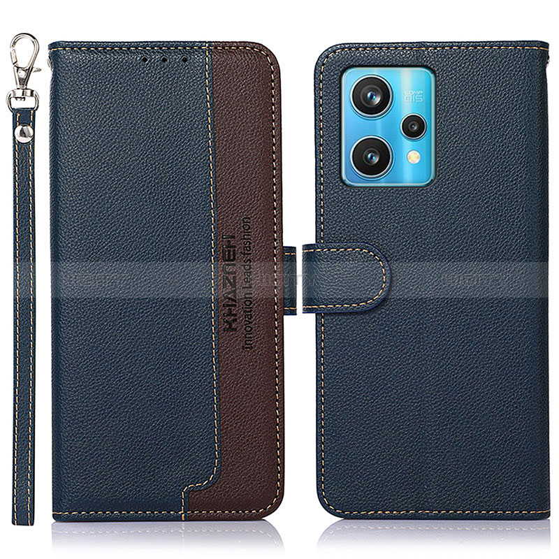 Coque Portefeuille Livre Cuir Etui Clapet A09D pour Realme 9 4G Bleu Plus