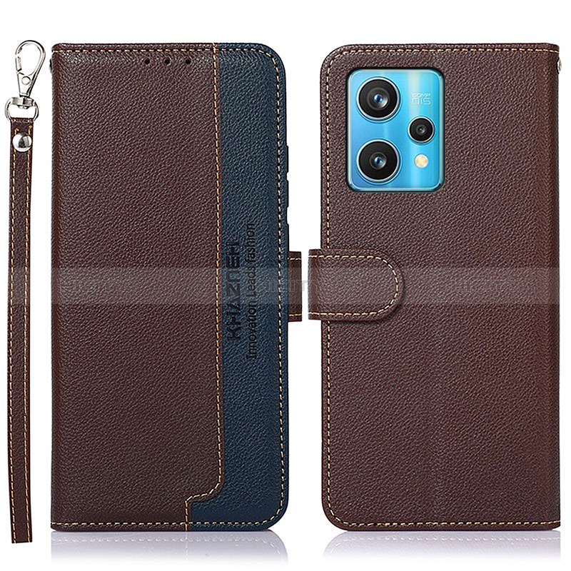 Coque Portefeuille Livre Cuir Etui Clapet A09D pour Realme 9 4G Marron Plus