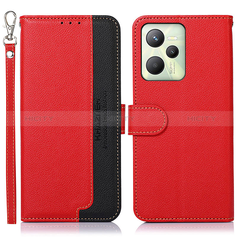 Coque Portefeuille Livre Cuir Etui Clapet A09D pour Realme C35 Rouge Plus