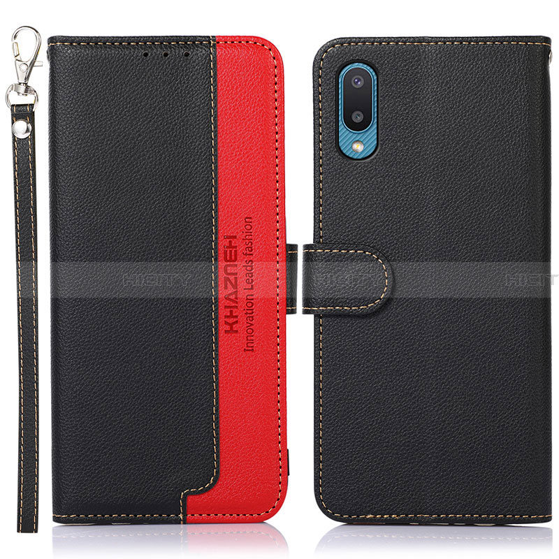 Coque Portefeuille Livre Cuir Etui Clapet A09D pour Samsung Galaxy A02 Noir Plus