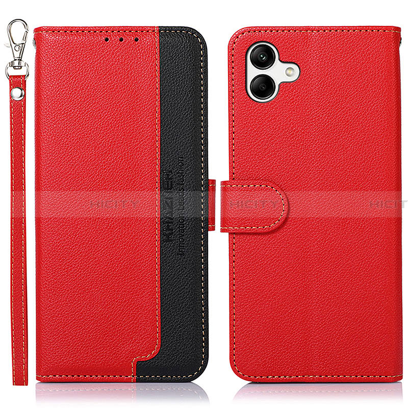 Coque Portefeuille Livre Cuir Etui Clapet A09D pour Samsung Galaxy A05 Rouge Plus