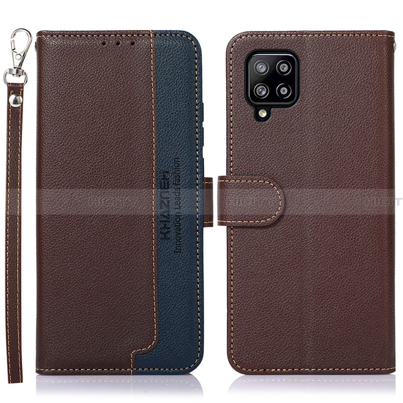 Coque Portefeuille Livre Cuir Etui Clapet A09D pour Samsung Galaxy A22 4G Marron Plus