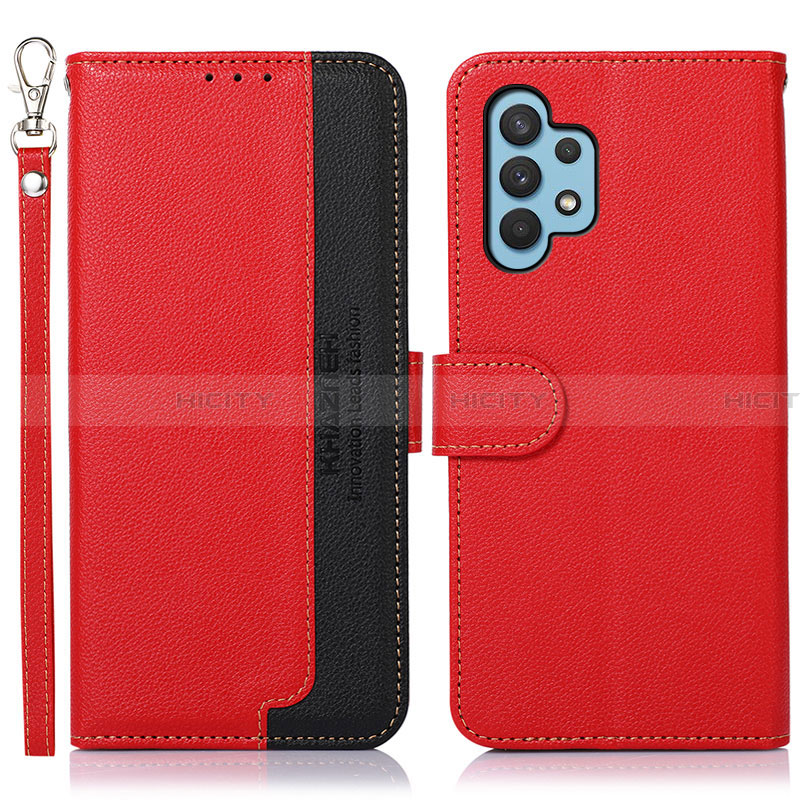 Coque Portefeuille Livre Cuir Etui Clapet A09D pour Samsung Galaxy A32 5G Rouge Plus