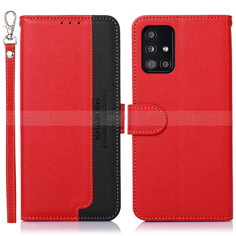 Coque Portefeuille Livre Cuir Etui Clapet A09D pour Samsung Galaxy A51 5G Rouge Plus