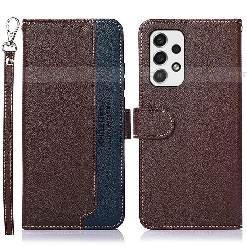 Coque Portefeuille Livre Cuir Etui Clapet A09D pour Samsung Galaxy A53 5G Marron Plus