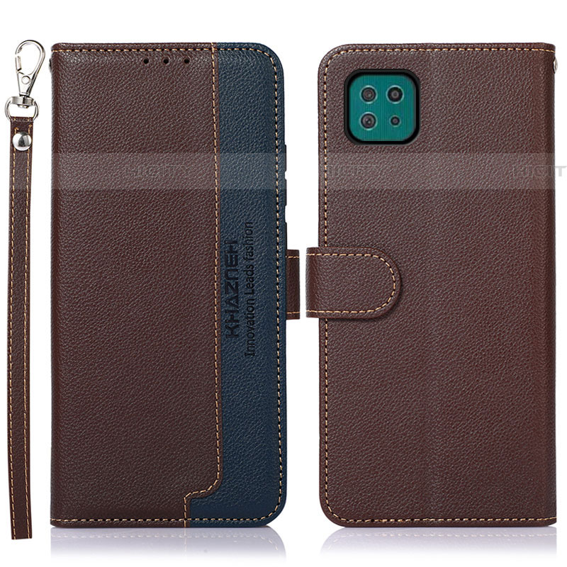 Coque Portefeuille Livre Cuir Etui Clapet A09D pour Samsung Galaxy F42 5G Marron Plus