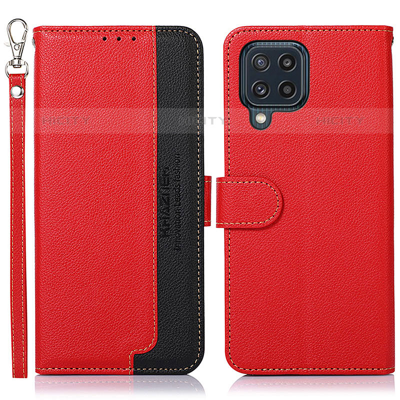 Coque Portefeuille Livre Cuir Etui Clapet A09D pour Samsung Galaxy M32 4G Rouge Plus