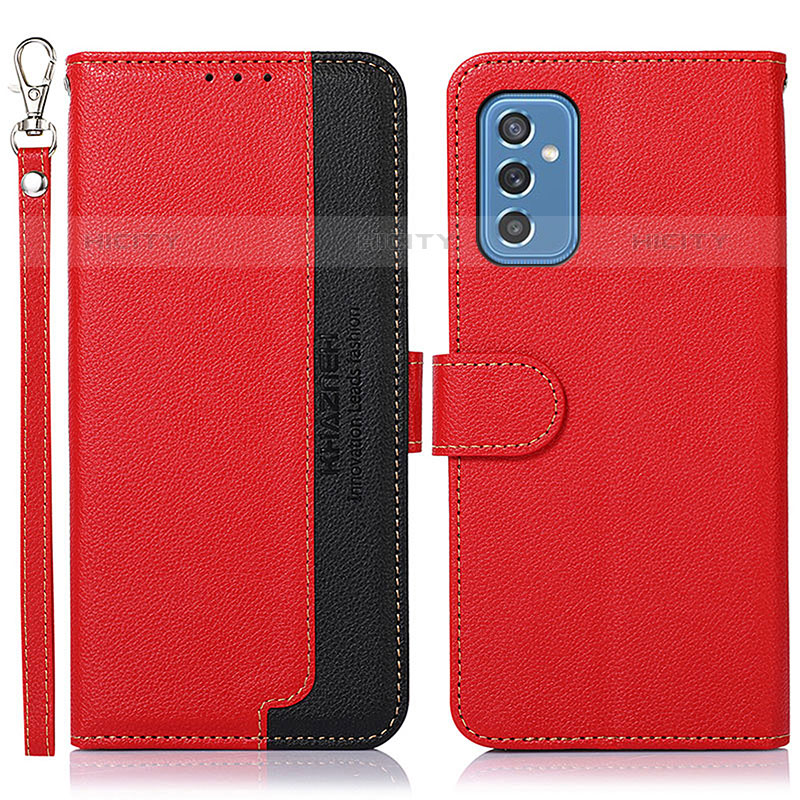 Coque Portefeuille Livre Cuir Etui Clapet A09D pour Samsung Galaxy M52 5G Rouge Plus