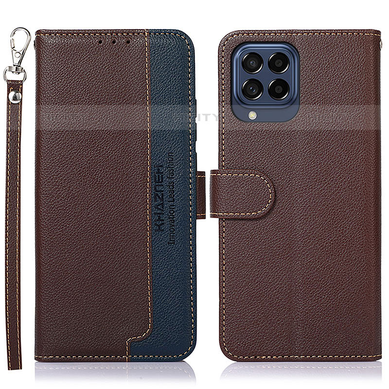 Coque Portefeuille Livre Cuir Etui Clapet A09D pour Samsung Galaxy M53 5G Marron Plus