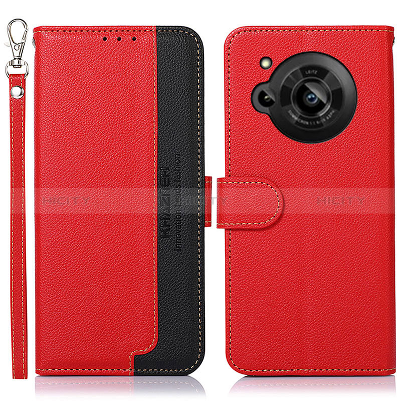 Coque Portefeuille Livre Cuir Etui Clapet A09D pour Sharp Aquos R7 Rouge Plus