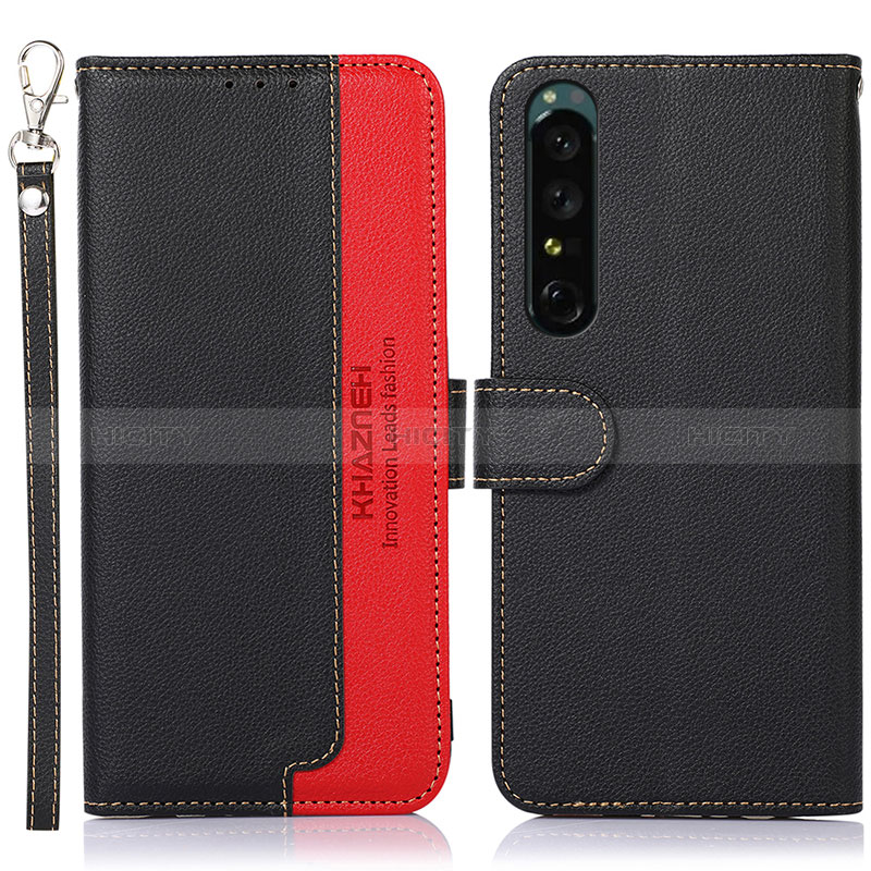 Coque Portefeuille Livre Cuir Etui Clapet A09D pour Sony Xperia 1 IV Noir Plus