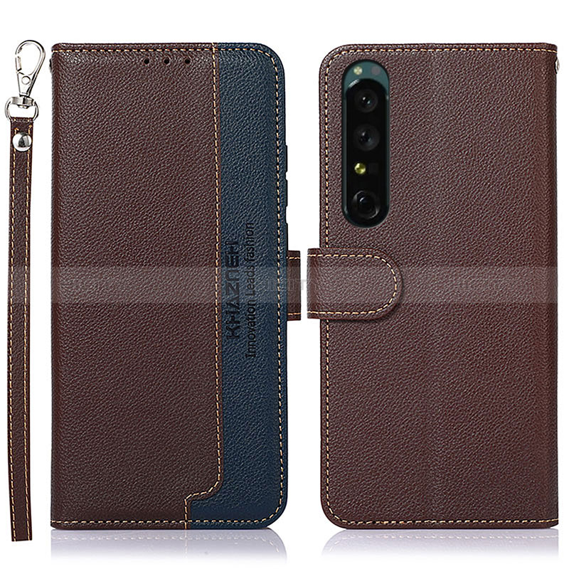 Coque Portefeuille Livre Cuir Etui Clapet A09D pour Sony Xperia 1 IV SO-51C Marron Plus