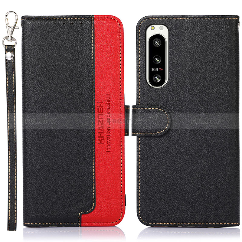 Coque Portefeuille Livre Cuir Etui Clapet A09D pour Sony Xperia 5 IV Noir Plus