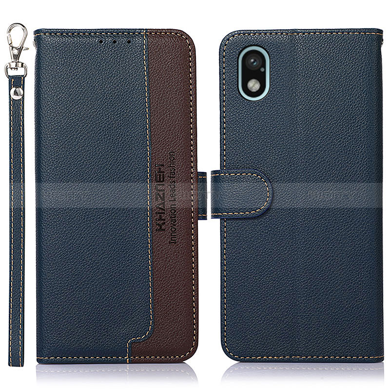 Coque Portefeuille Livre Cuir Etui Clapet A09D pour Sony Xperia Ace III Bleu Plus