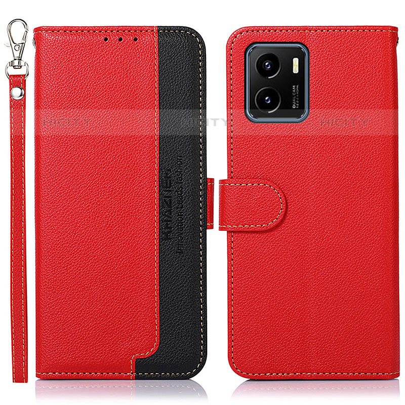 Coque Portefeuille Livre Cuir Etui Clapet A09D pour Vivo iQOO U5x Rouge Plus