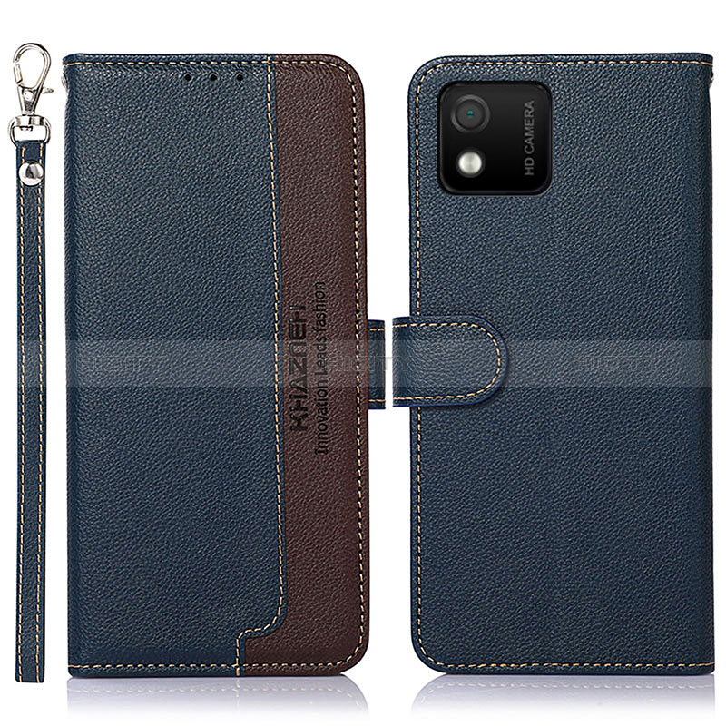 Coque Portefeuille Livre Cuir Etui Clapet A09D pour Wiko Y52 Bleu Plus