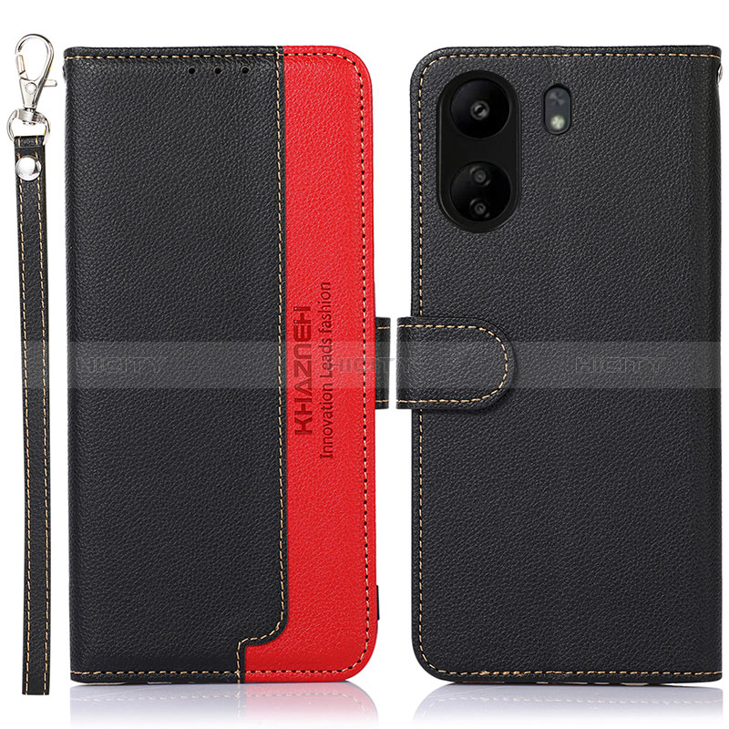 Coque Portefeuille Livre Cuir Etui Clapet A09D pour Xiaomi Redmi 13C Noir Plus