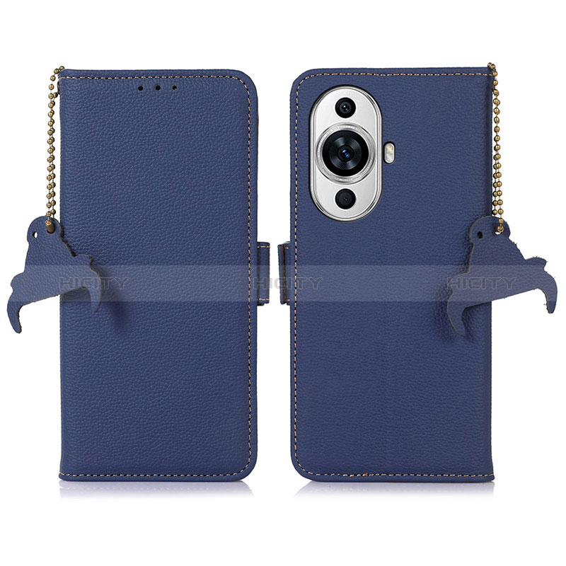 Coque Portefeuille Livre Cuir Etui Clapet A10D pour Huawei Nova 11 Bleu Plus