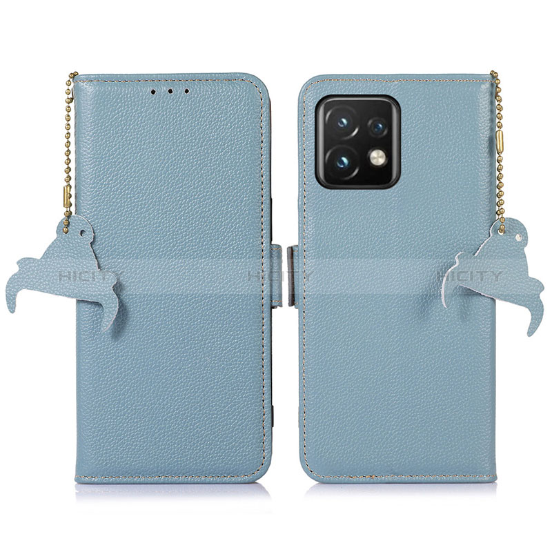 Coque Portefeuille Livre Cuir Etui Clapet A10D pour Motorola Moto Edge 40 Pro 5G Bleu Clair Plus