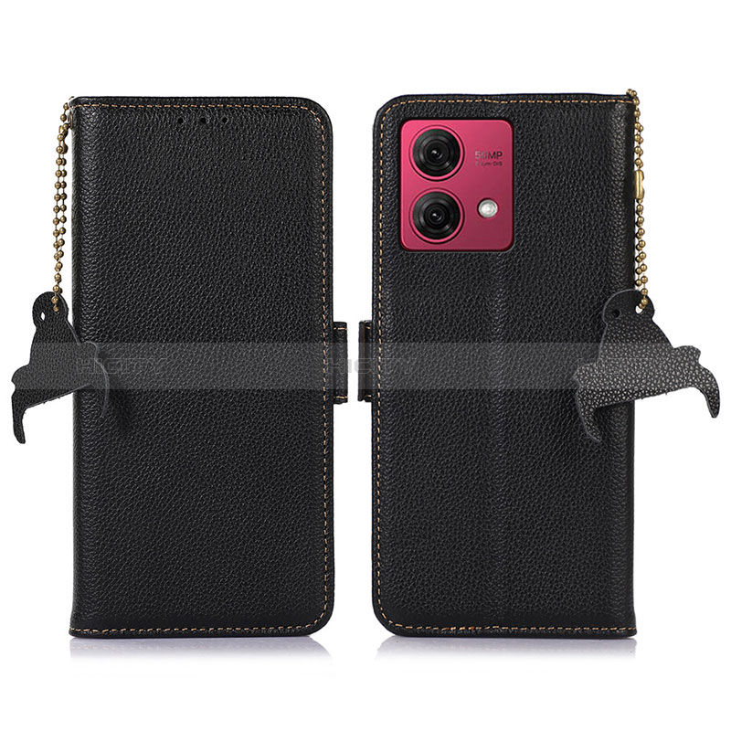 Coque Portefeuille Livre Cuir Etui Clapet A10D pour Motorola Moto G84 5G Noir Plus