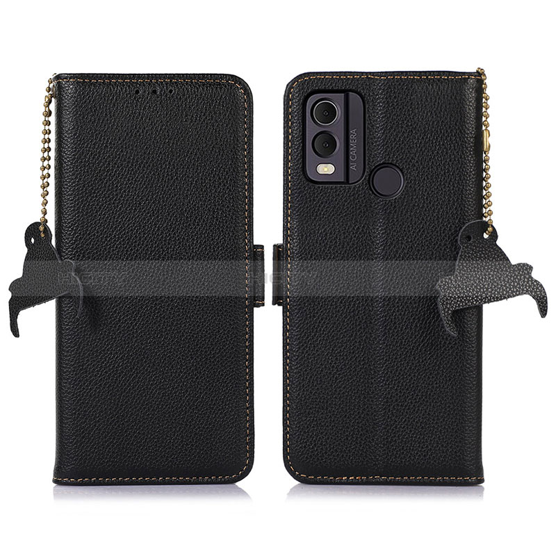 Coque Portefeuille Livre Cuir Etui Clapet A10D pour Nokia C22 Noir Plus